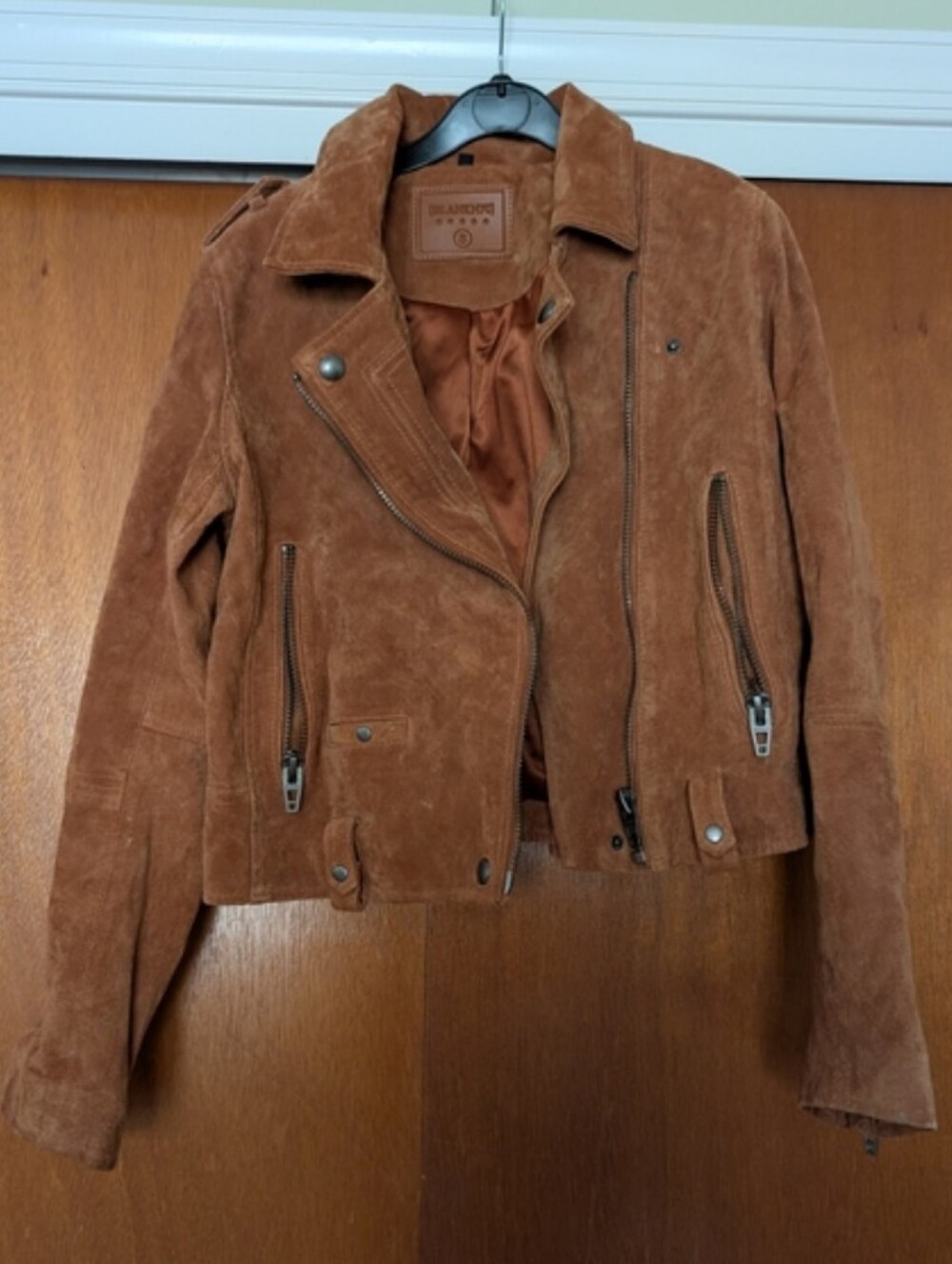 Blank NYC Chestnut Suede Moto Biker Jacket
